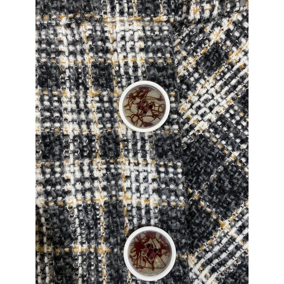 Plaid Wool Blend Skirt Womens Small Button Front Pocket Lined Classic Preppy - Picture 4 of 9